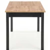 Tavolo 124/168cm allungabile moderno rovere wotan nero Sabo