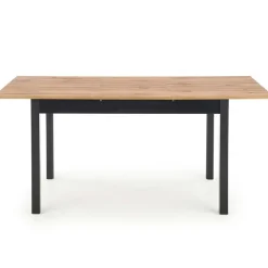 Tavolo 124/168cm allungabile moderno rovere wotan nero Sabo