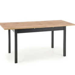 Tavolo 124/168cm allungabile moderno rovere wotan nero Sabo