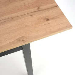 Tavolo 124/168cm allungabile moderno rovere wotan nero Sabo