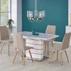 Tavolo 140/180cm allungabile moderno bianco lucido quercia Driade