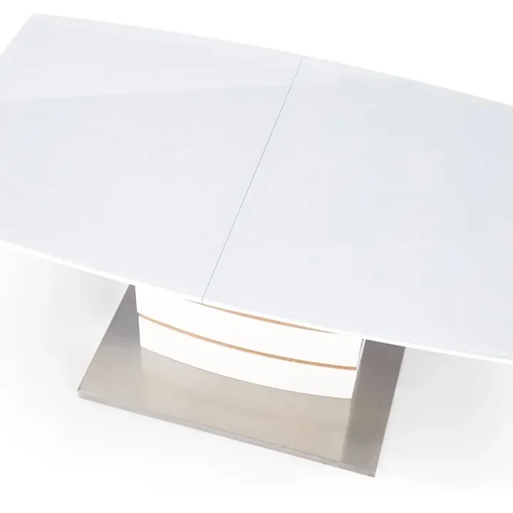 Tavolo 140/180cm allungabile moderno bianco lucido quercia Driade