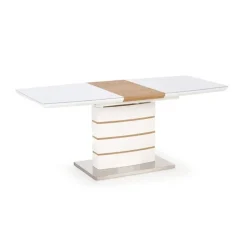 Tavolo 140/180cm allungabile moderno bianco lucido quercia Driade