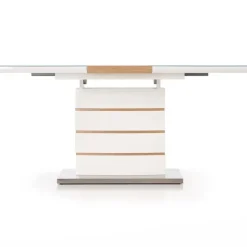 Tavolo 140/180cm allungabile moderno bianco lucido quercia Driade