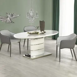 Tavolo 140/180cm allungabile moderna bianco lucido Tamarindo