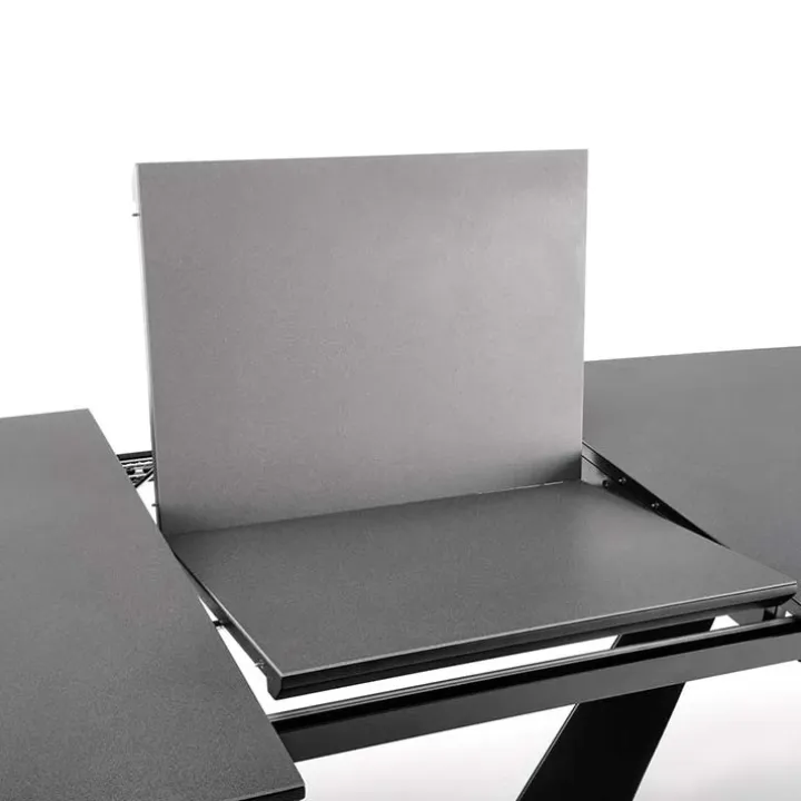 Tavolo 160/220cm allungabile moderno grigio scuro nero Sienna