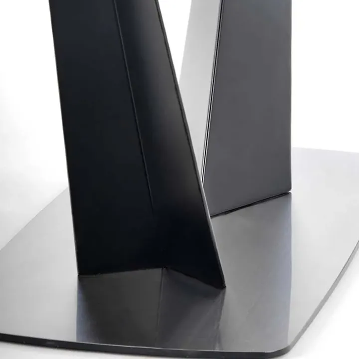 Tavolo 160/220cm allungabile moderno grigio scuro nero Sienna