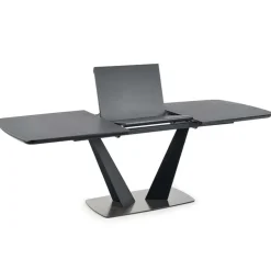 Tavolo 160/220cm allungabile moderno grigio scuro nero Sienna