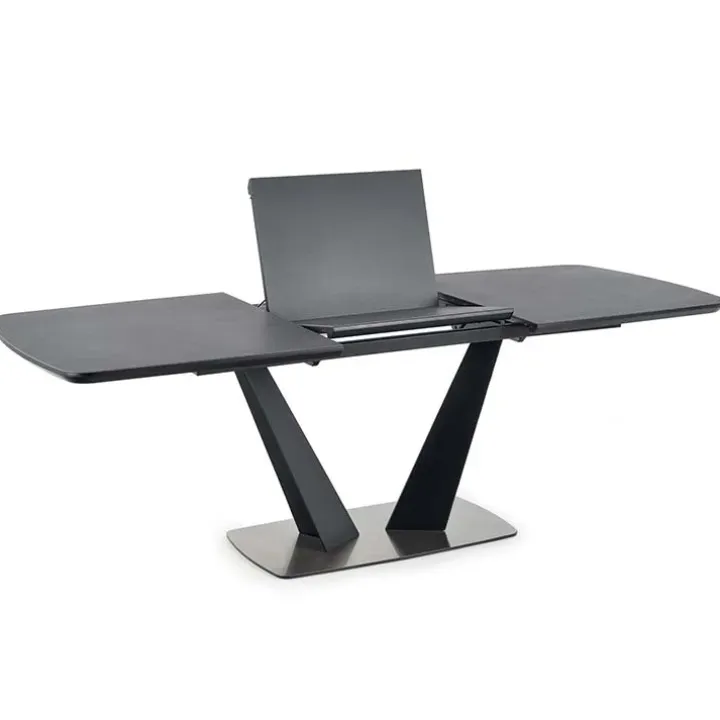 Tavolo 160/220cm allungabile moderno grigio scuro nero Sienna