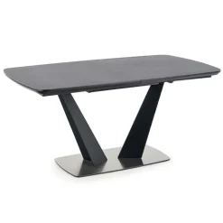 Tavolo 160/220cm allungabile moderno grigio scuro nero Sienna
