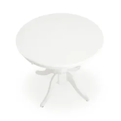 Tavolo 90/124cm allungabile rotondo moderno bianco Circle