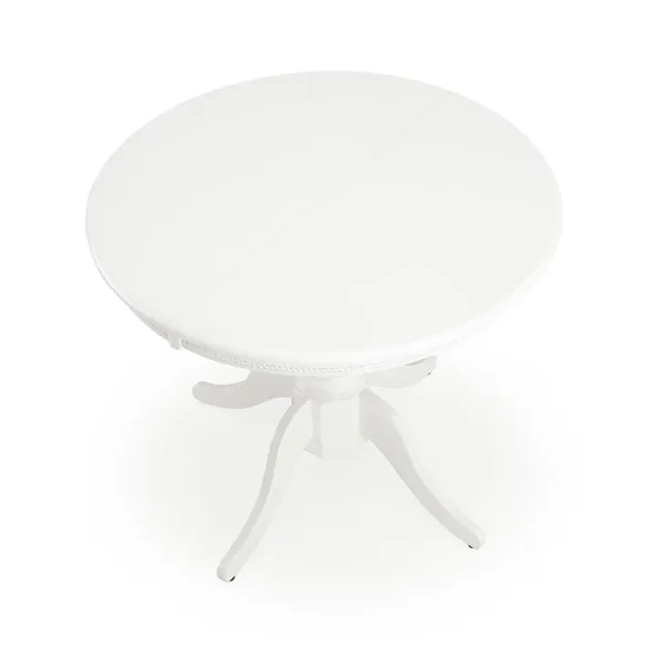 Tavolo 90/124cm allungabile rotondo moderno bianco Circle