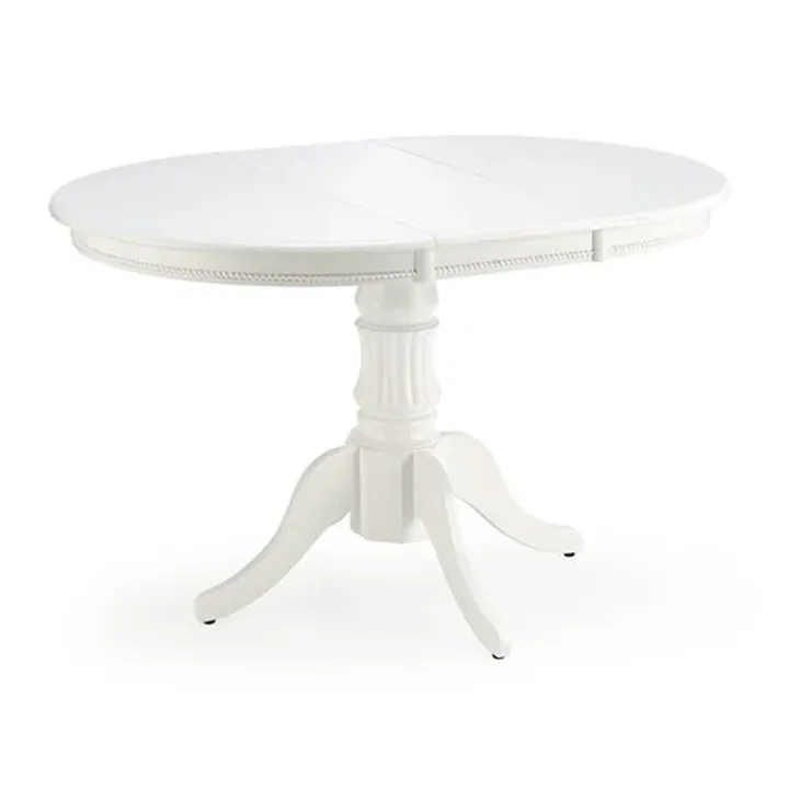 Tavolo 90/124cm allungabile rotondo moderno bianco Circle
