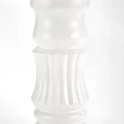 Tavolo 90/124cm allungabile rotondo moderno bianco Circle