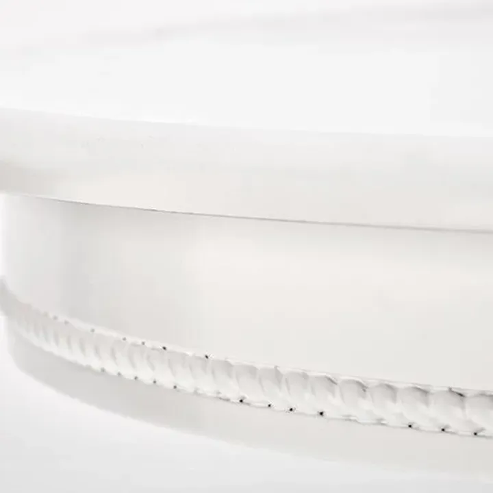 Tavolo 90/124cm allungabile rotondo moderno bianco Circle
