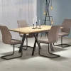 Tavolo 160/200cm allungabile rovere acciaio nero Papavero Gihome®