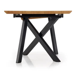 Tavolo 160/200cm allungabile rovere acciaio nero Papavero Gihome®