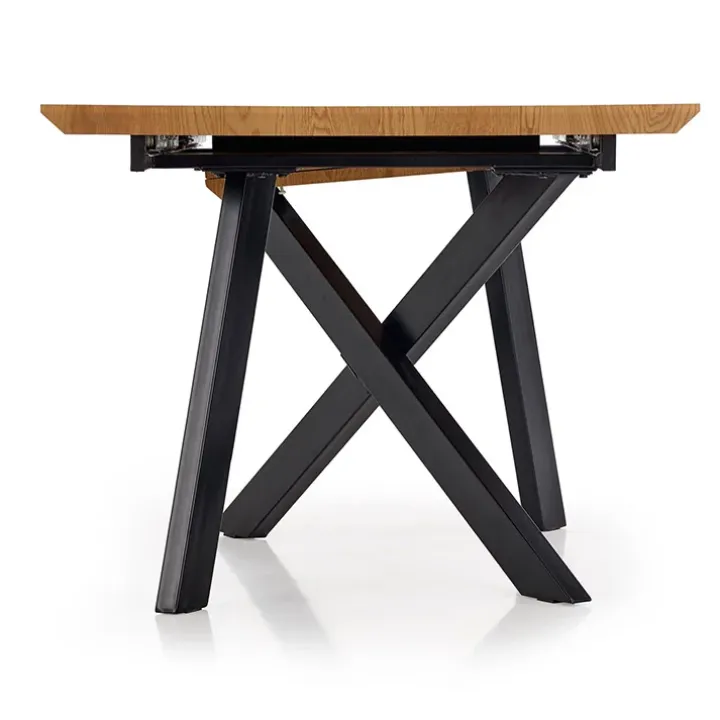 Tavolo 160/200cm allungabile rovere acciaio nero Papavero Gihome®