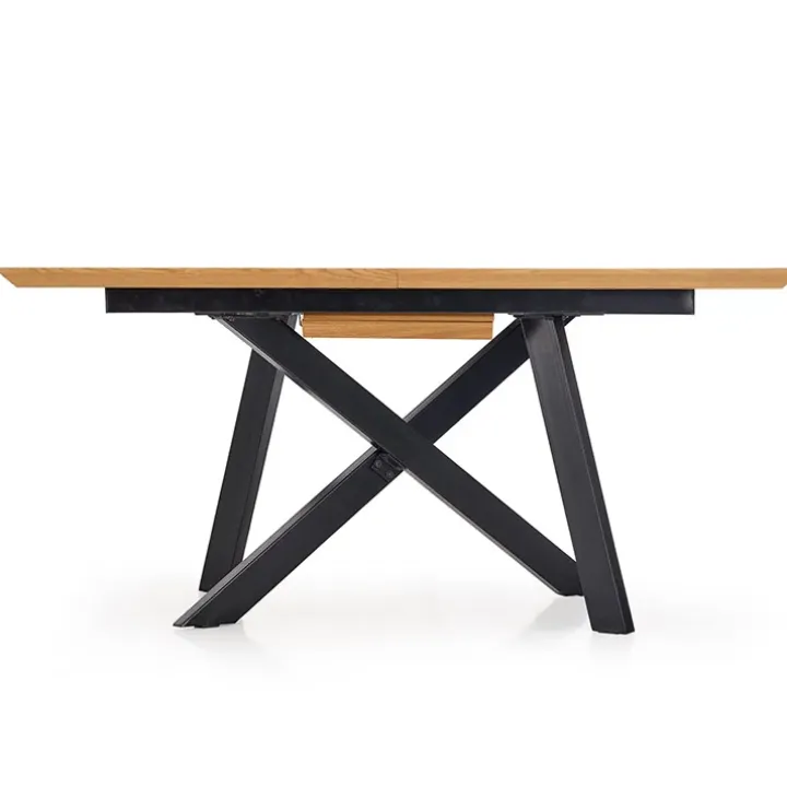 Tavolo 160/200cm allungabile rovere acciaio nero Papavero Gihome®