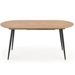 Tavolo 120/160cm allungabile rovere naturale nero Oreon