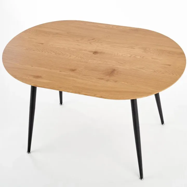 Tavolo 120/160cm allungabile rovere naturale nero Oreon