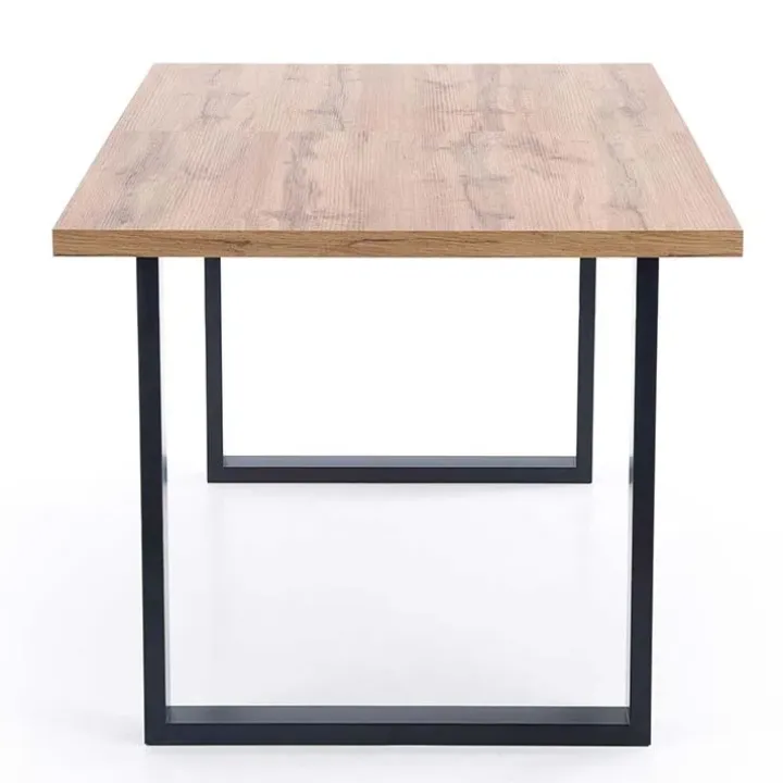 Tavolo 135/185cm allungabile rovere miele nodato nero Murten