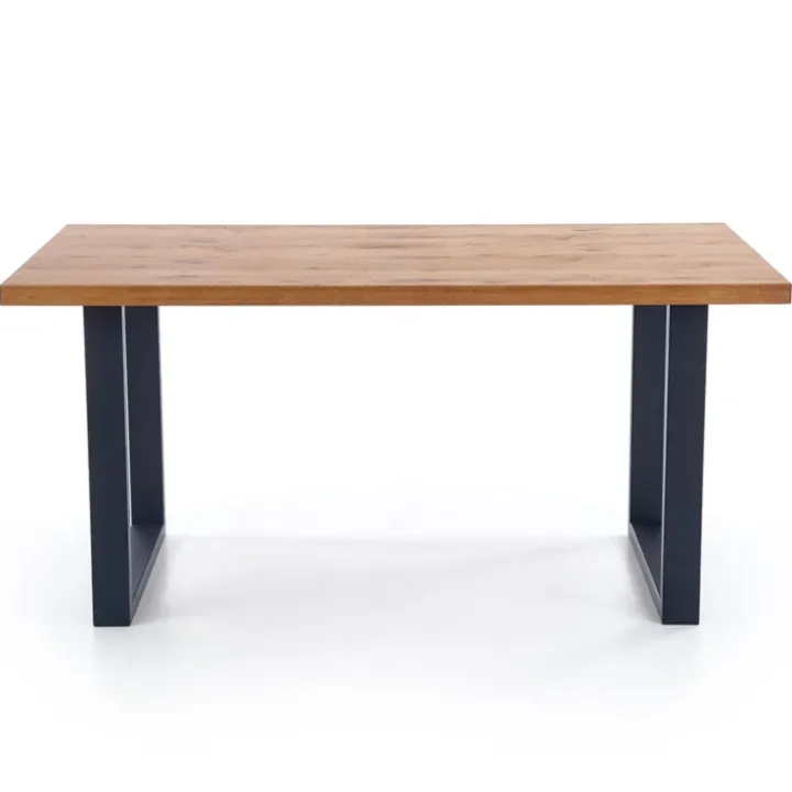 Tavolo 160/250cm allungabile rovere nodato acciaio nero Cardiff