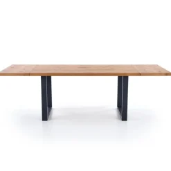 Tavolo 160/250cm allungabile rovere nodato acciaio nero Cardiff