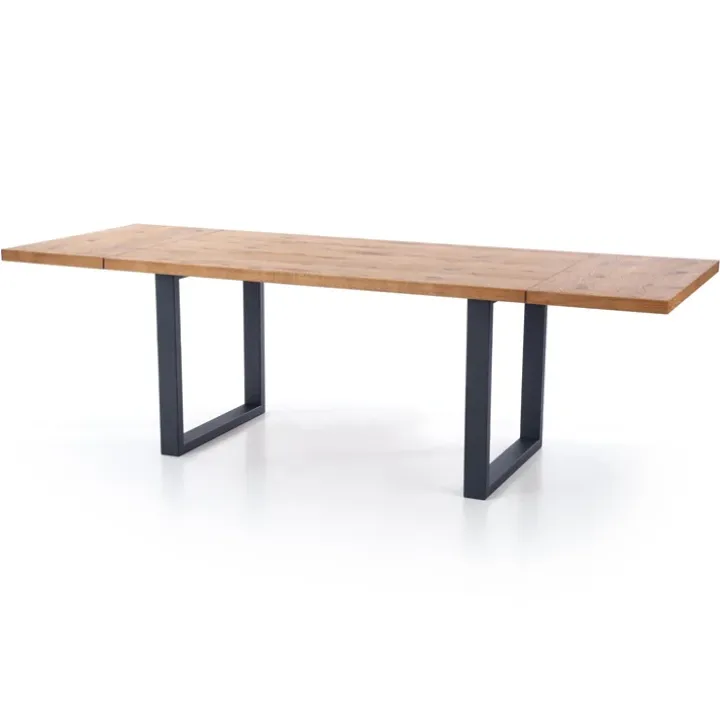 Tavolo 160/250cm allungabile rovere nodato acciaio nero Cardiff