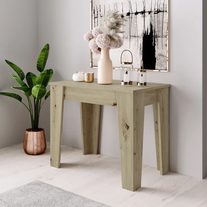 Tavolo 54/306cm consolle allungabile rovere chiaro Grace Gihome®
