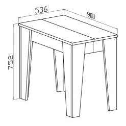 Tavolo 54/306cm consolle allungabile rovere chiaro Grace Gihome®