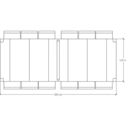 Tavolo 50/300cm consolle allungabile bianco frassino Pandora 110 Gihome®