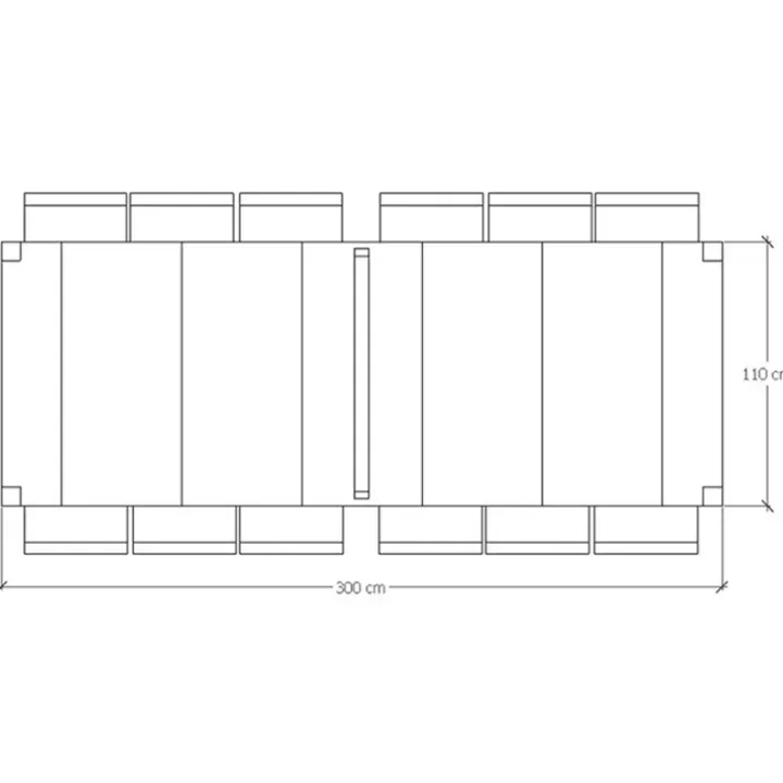 Tavolo 50/300cm consolle allungabile bianco frassino Pandora 110 Gihome®