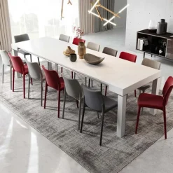 Tavolo 50/300cm consolle allungabile bianco frassino Pandora 110 Gihome®