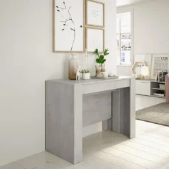 Tavolo 51/237cm consolle allungabile grigio cemento Fox Gihome®