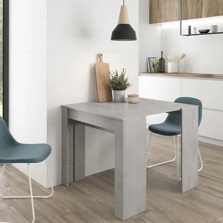 Tavolo 51/237cm consolle allungabile grigio cemento Fox Gihome®