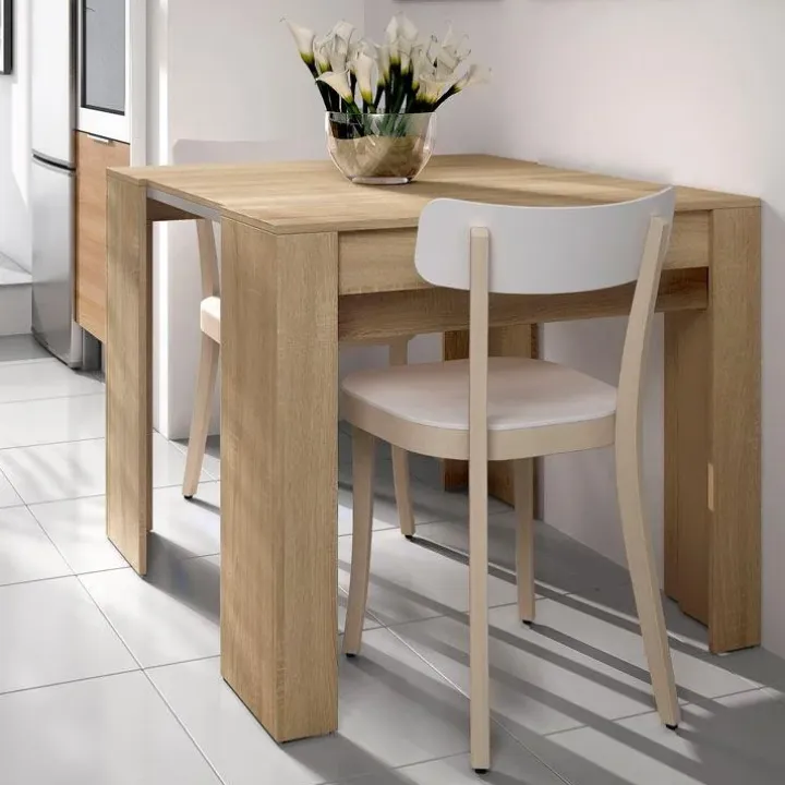 Tavolo 51/237cm consolle allungabile moderno rovere chiaro Venere