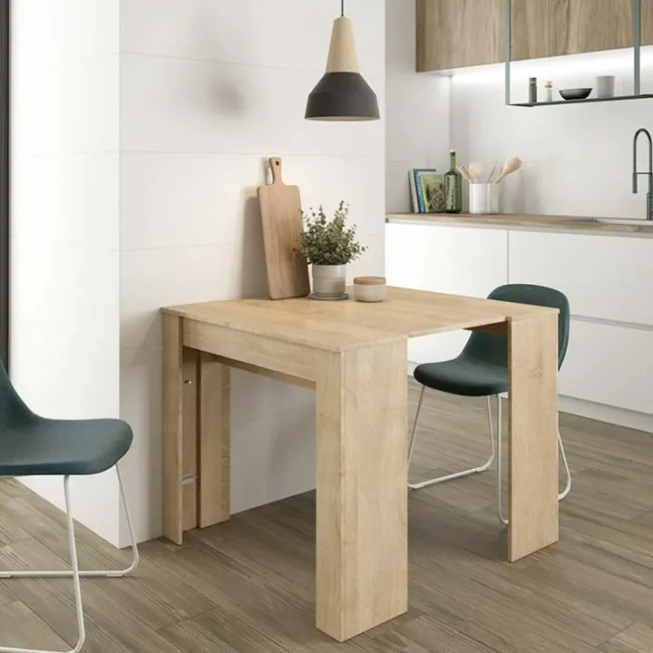Tavolo 51/237cm consolle allungabile moderno rovere chiaro Venere