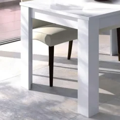 Tavolo 140/190cm da pranzo allungabile bianco lucido Afrodite