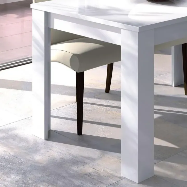 Tavolo 140/190cm da pranzo allungabile bianco lucido Afrodite