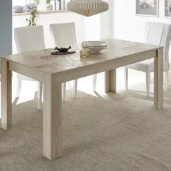 Tavolo 137/185cm da pranzo allungabile moderno rovere samoa Paradise