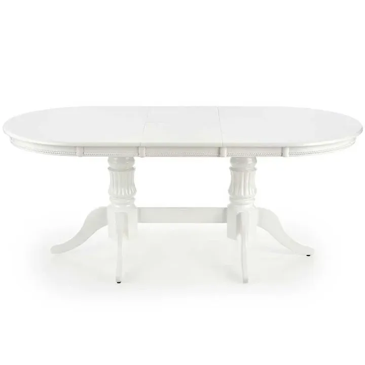 Tavolo 150/190cm da pranzo allungabile moderno bianco lucido Duncan
