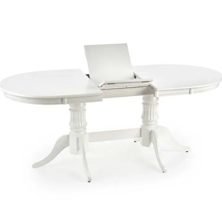 Tavolo 150/190cm da pranzo allungabile moderno bianco lucido Duncan