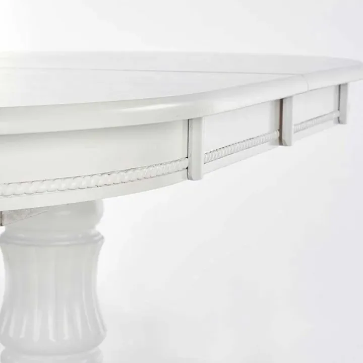 Tavolo 150/190cm da pranzo allungabile moderno bianco lucido Duncan