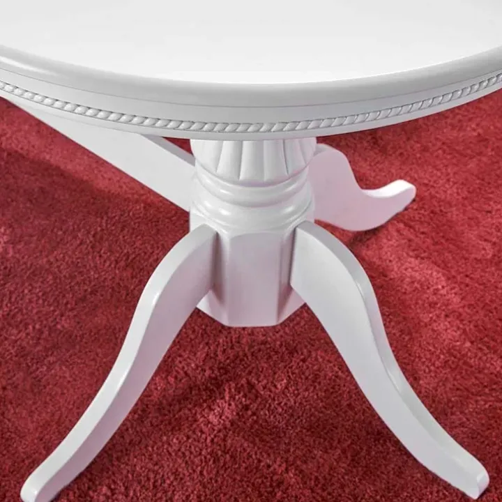 Tavolo 150/190cm da pranzo allungabile moderno bianco lucido Duncan