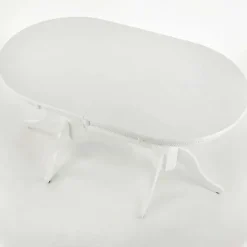 Tavolo 150/190cm da pranzo allungabile moderno bianco lucido Duncan