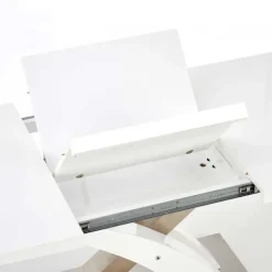 Tavolo 160/220cm in vetro allungabile bianco lucido Iride Gihome®
