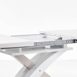 Tavolo 160/220cm in vetro allungabile bianco lucido Iride Gihome®