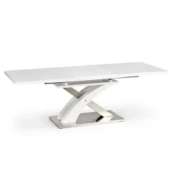 Tavolo 160/220cm in vetro allungabile bianco lucido Iride Gihome®