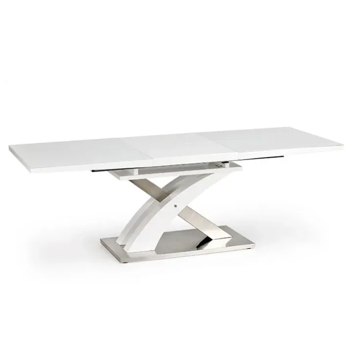 Tavolo 160/220cm in vetro allungabile bianco lucido Iride Gihome®